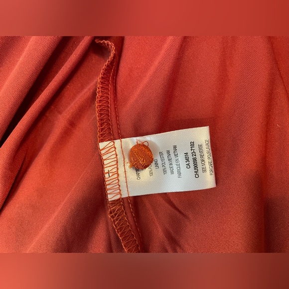 NWT - Haver + Blair Ruffle Neck Orange Blouse - Size Small - Picture 7 of 7